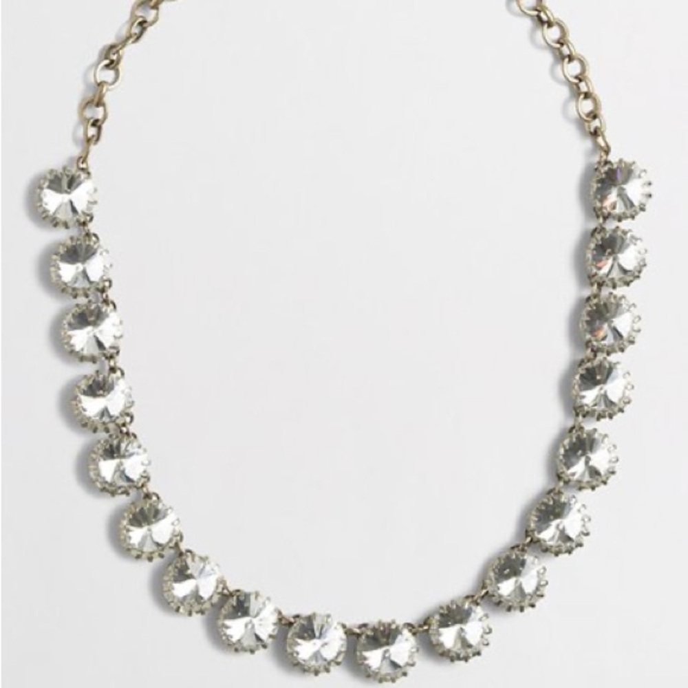 NWOT J. Crew Gold & Crystal Statement Necklace
